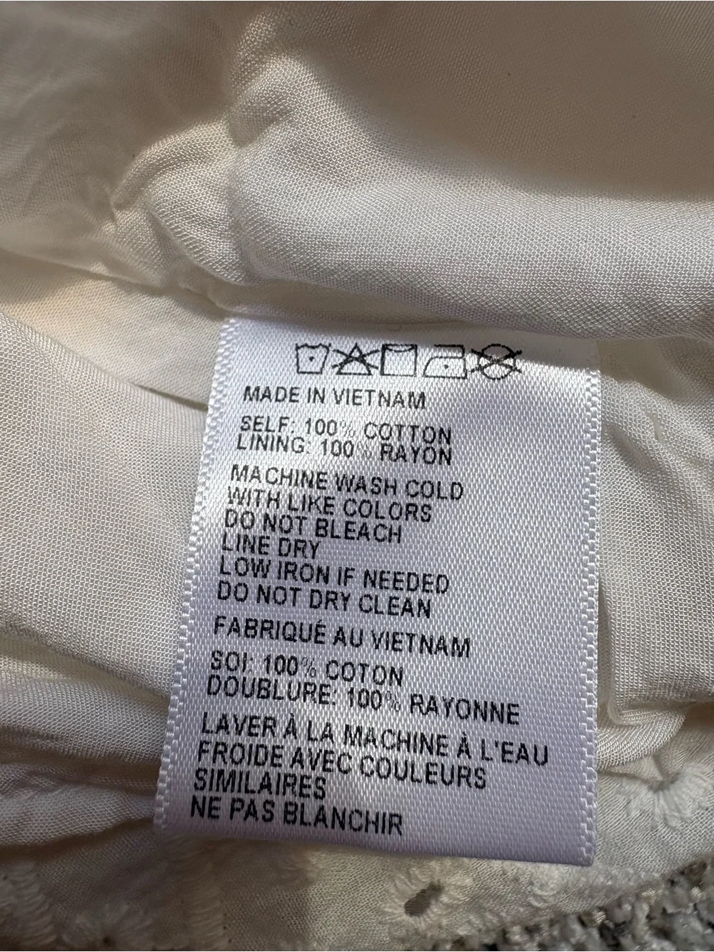 Altar'd State White Eyelet 100% Cotton Midi Coastal Cottage Dress. Size Medium - Picture 12 of 12